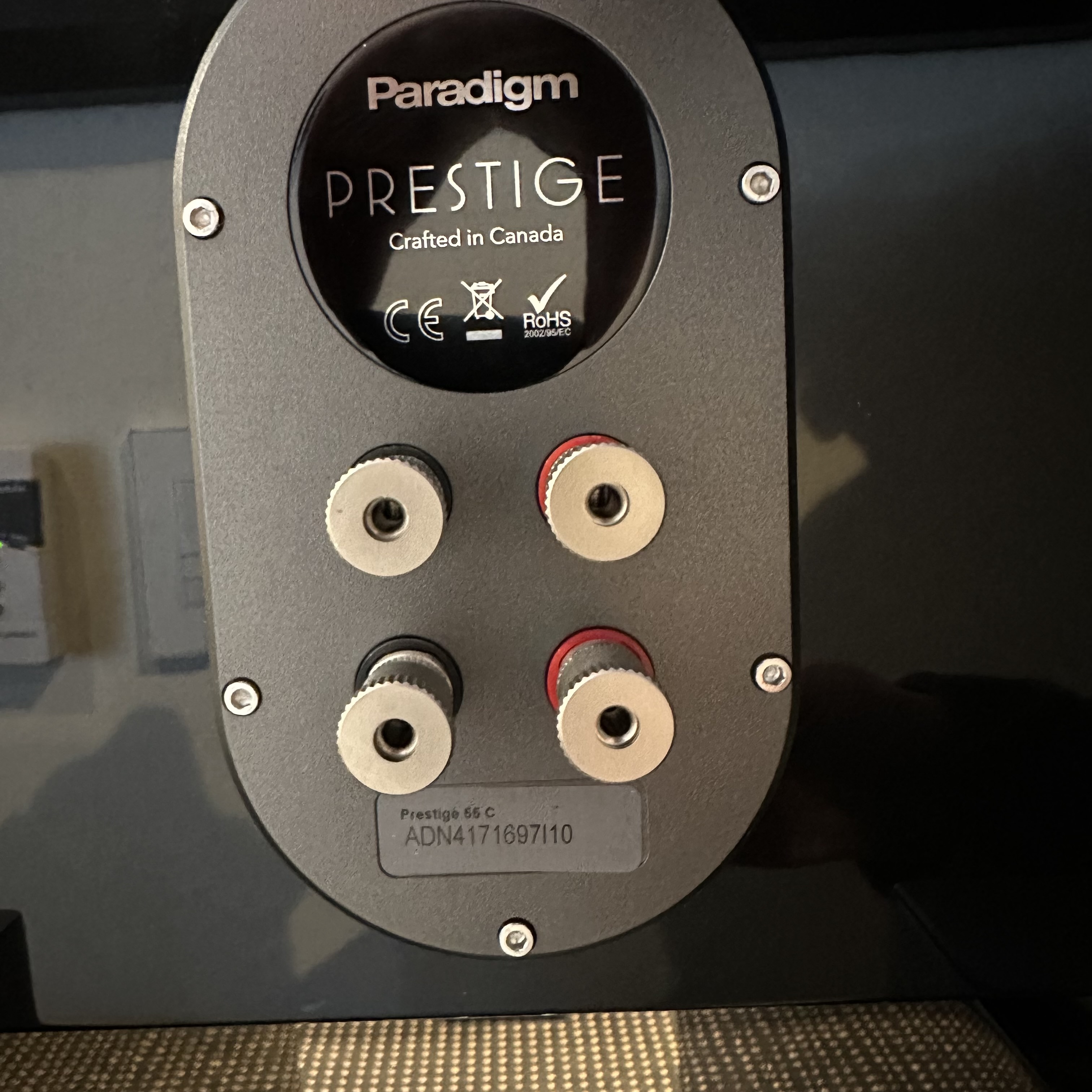 paradigm prestige 55c center channel speaker used preowned trade in