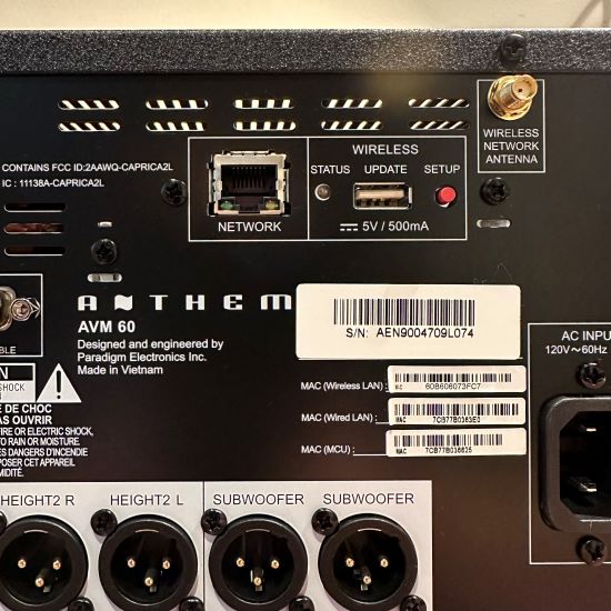 anthem avm 60 processor preamp pre owned trade in used