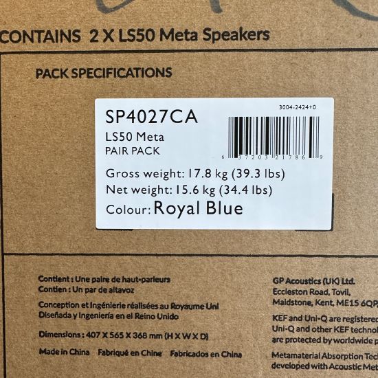 kef ls50 meta bookshelf speakers royal blue discontinued used pre owned trade in